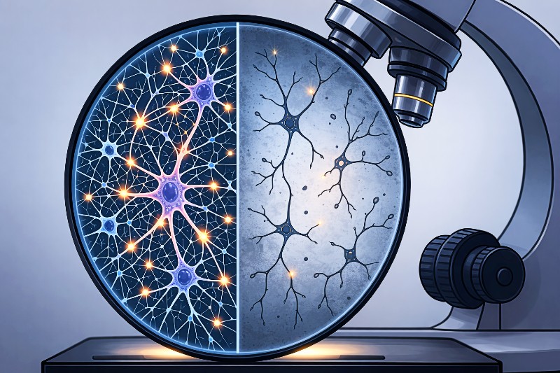 image to represent lack of connectivity in the brain