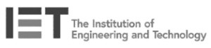 IET logo with stylised letters and text reading “The Institute of Engineering and Technology”, in black and grey on a light background.