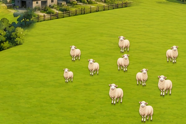 Several sheep stand across a green farm field beside a fence, illustrating how data can move beyond AI governance boundaries.
